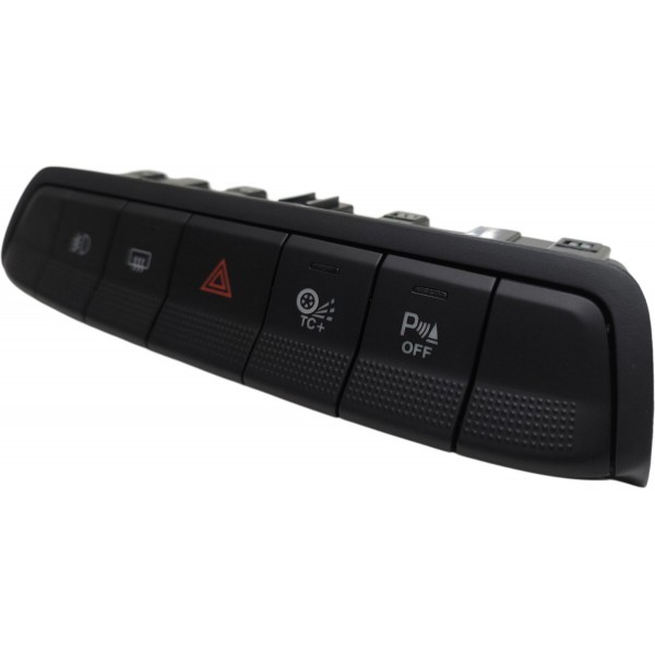 Comando Botão Central Painel Alerta Fiat Strada 2021 A 2025 Preto