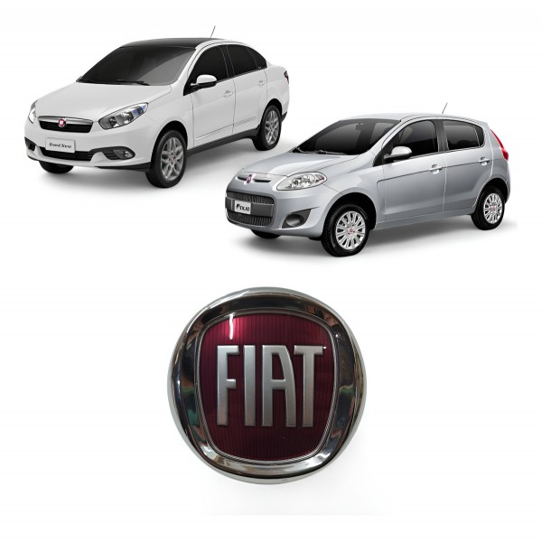 Emblema Fiat Palio Grand Siena 2016 2017 2018 2019 Original Vermelho
