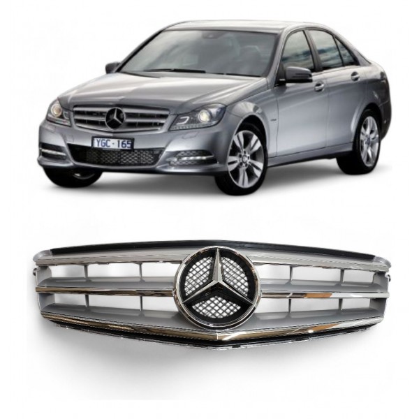 Grade Parachoque Dianteiro Mercedes C180 C200 2009 A 2013 Brilhante Brilhante