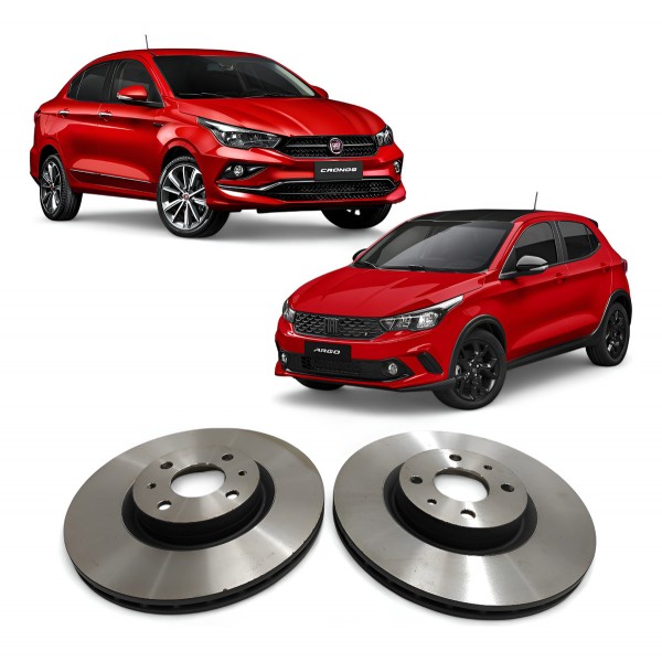 Par Disco Dianteiro Fiat Argo Cronos Pulse Linea Bravo Stilo