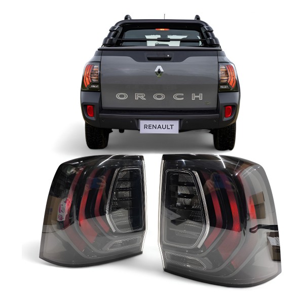 Par Lanterna Renault Oroch 2022 2023 2024 2025 Fumê Ambos Lados Fumê