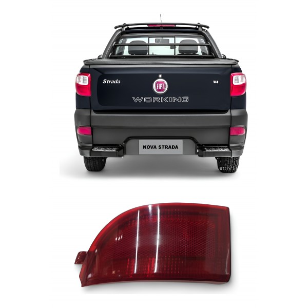 Refletor Traseiro Esquerdo Fiat Strada 2014 2015 2016 A 2019 Vermelho