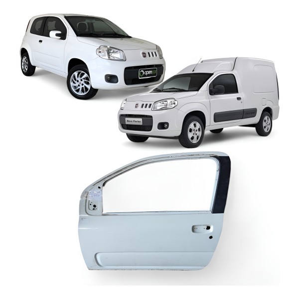 Porta Esquerda Fiorino Uno Vivace 2 Portas 2011 2012 A 2014 Dianteira Esquerda Branco