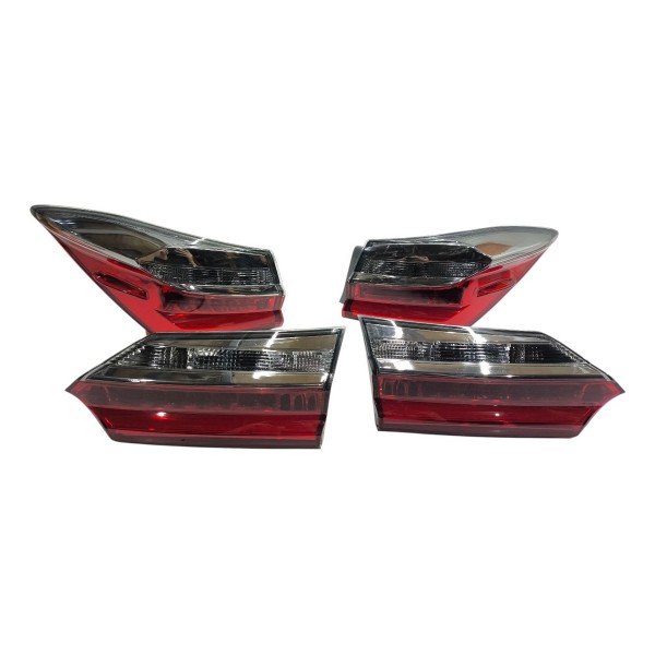 Kit Lanterna Traseira Corolla 2017 2018 2019 Canto Tampa Led Ambos Lados Vermelho