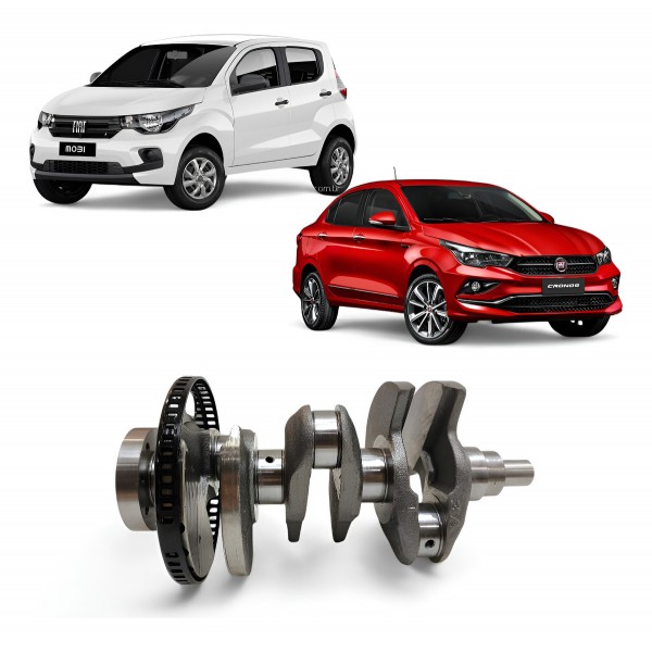 Virabrequim Motor Fiat Mobi Argo Cronos Uno 1.0 3cc Firefly