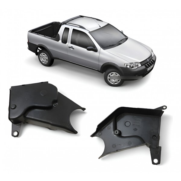 Capa Corrente Dentada Fiat Strada Fire 1.4 2009 A 2015 Orig Preto