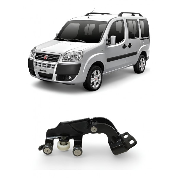 Guia Central Porta Corrediça Fiat Doblo 2010 2011 A 2023 Preto