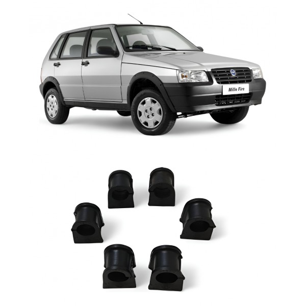 Kit 6 Bucha Estabilizadora Dianteira Fiat Uno 1985 A 2013