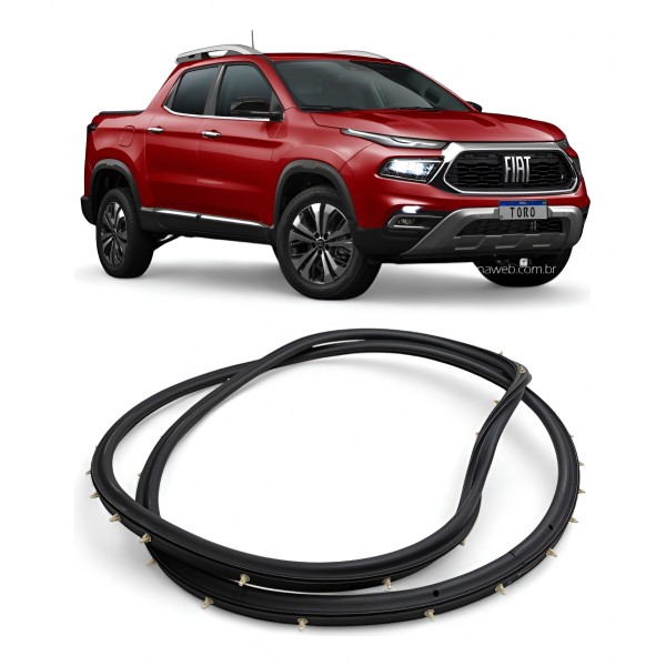 Borracha Porta Traseira Direita Fiat Toro 2017 2018 A 2020 Preto