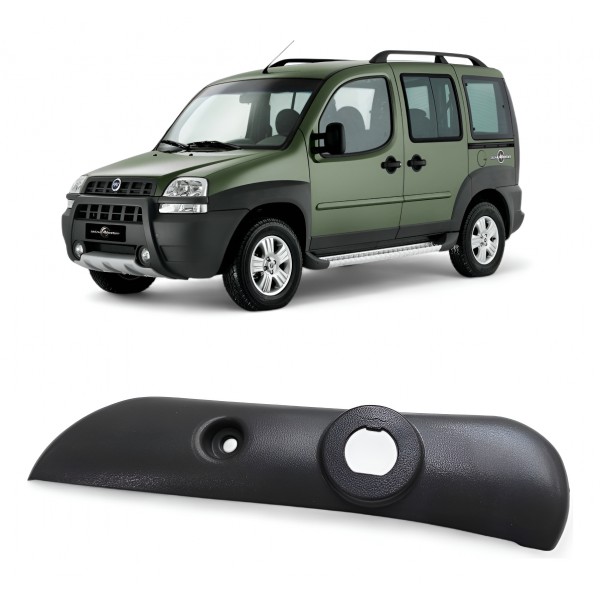 Moldura Esquerda Retrovisor Manual Interno Doblo 2004 A 2014 Cinza-escuro