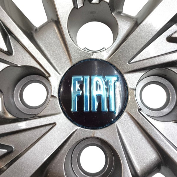 Calota Aro 16 Fiat Pulse Argo Cronos Grafite 4 Furos Cinza-escuro