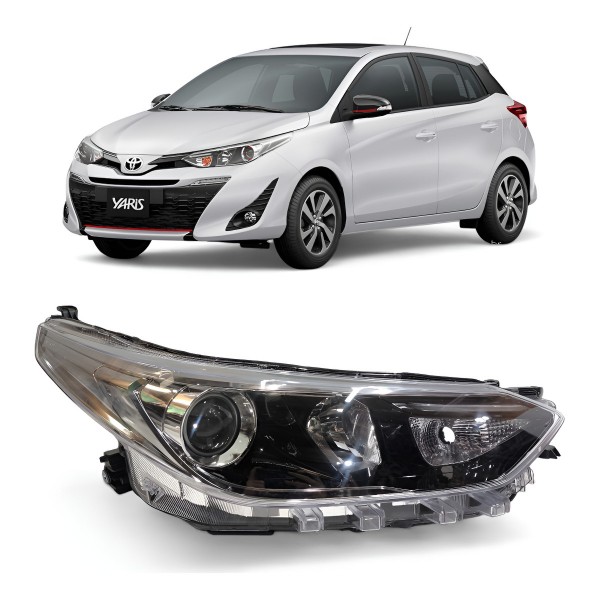 Farol Direito Toyota Yaris 2018 2019 A 2024 Manual Projetor Direito/passageiro