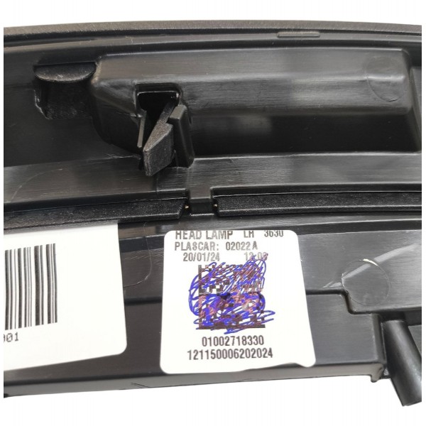 Moldura Esquerda Friso Farol Fiat Pulse Fastback 2022 A 2024 - Cinza-escuro