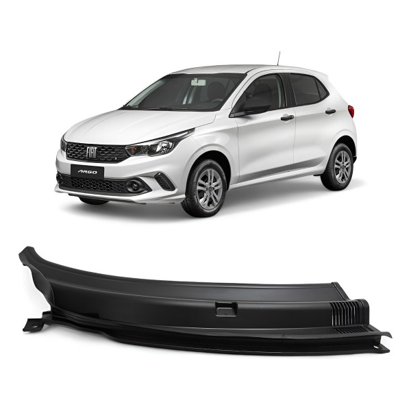Moldura Churrasqueira Direita Fiat Argo Cronos 2017 A 2022 Preto Fosco
