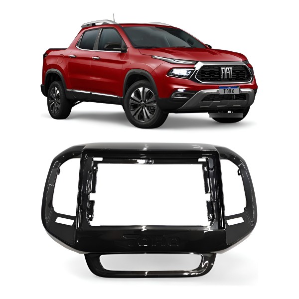 Moldura Central Inferior Fiat Toro 2016 2017 2019 A 2022 Preto