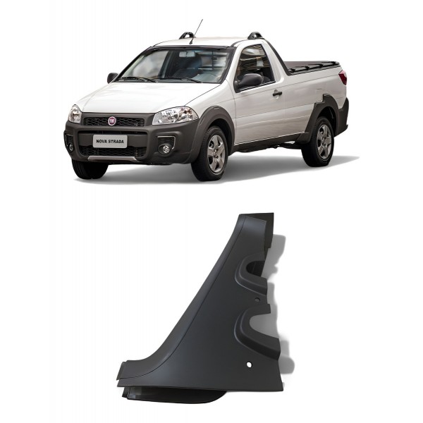 Moldura Acabamento Cabine Esquerda Fiat Strada 2014 A 2020 Preto