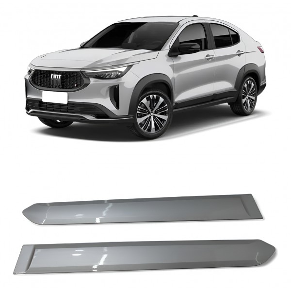 Par Friso Traseiro Porta Fiat Fastback 2022 2023 2024 2025 Cinza