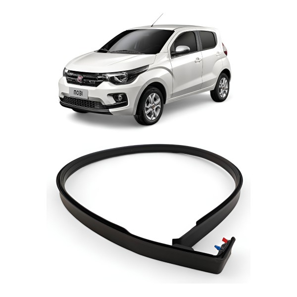 Borracha Vedação Teto Fiat Mobi 2017 2018 2019 2020 Preto