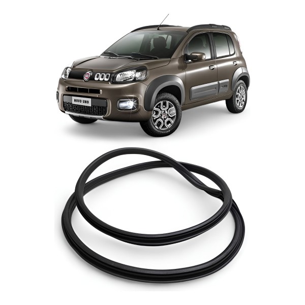 Borracha Porta Dianteira Direita Fiat Uno Vivace 2011 A 2021 Preto