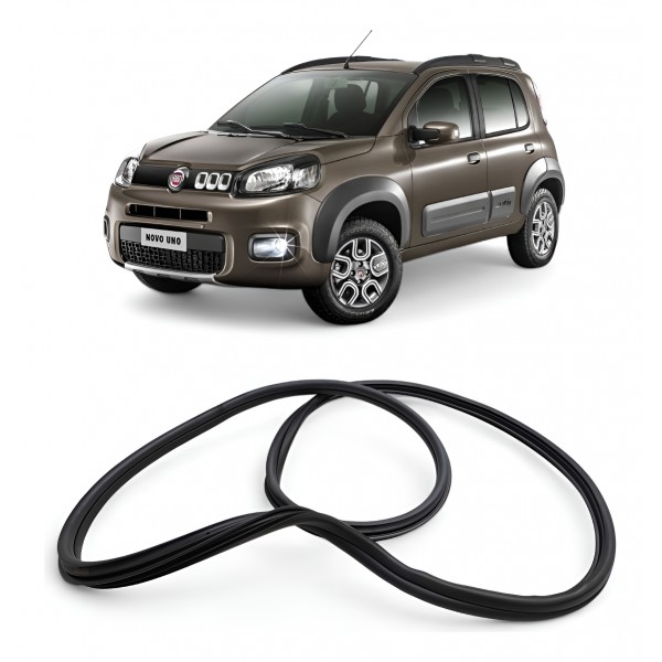 Borracha Porta Dianteira Esquerda Fiat Uno Vivace 2011 2021 Preto