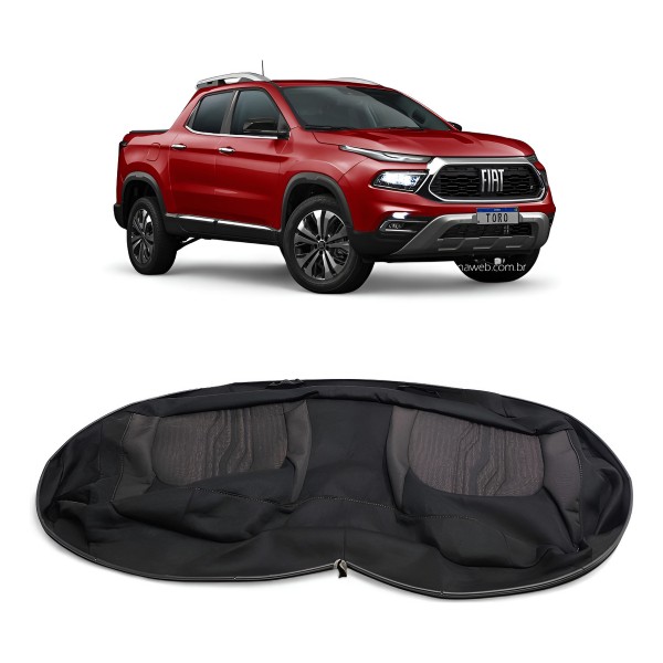 Capa Banco Traseiro Fiat Toro 2016 2017 2018 2019 2020 2021 Preto