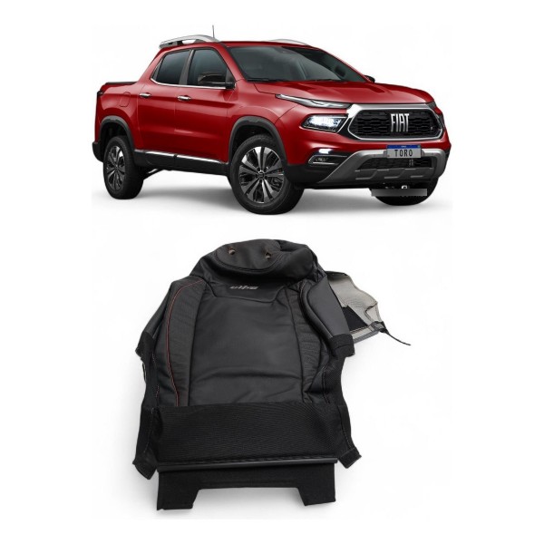 Capa Banco Dianteiro Fiat Toro Ultra 2016 2017 2018 A 2021 Preto