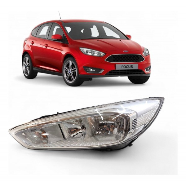Farol Esquerdo Ford Focus 2016 2017 2018 2019 Cromado Esquerdo/motorista