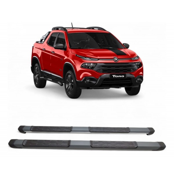 Estribo Lateral Fiat Toro 2016 2017 2018 2019 2020 2021 Orig Cinza-escuro