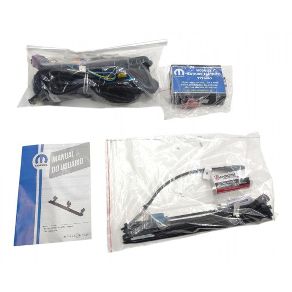 Kit Estribo Retrátil Fiat Titano 2024 2025 2026 Completo Preto