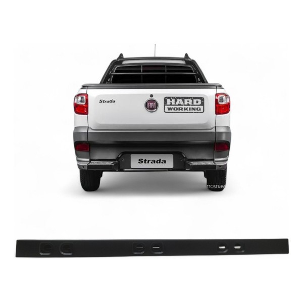 Moldura Caçamba Direita Fiat Strada 2016 2017 2019 Original Preto Preto