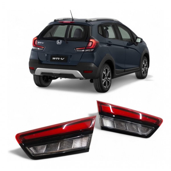Par Lanterna Porta Mala Honda Wrv 2021 2022 Full Led Ambos Lados Vermelho