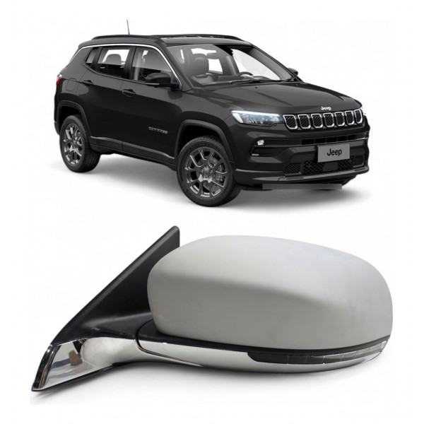 Retrovisor Esquerdo Compass Fil Cromado Fold 2018 A 2024