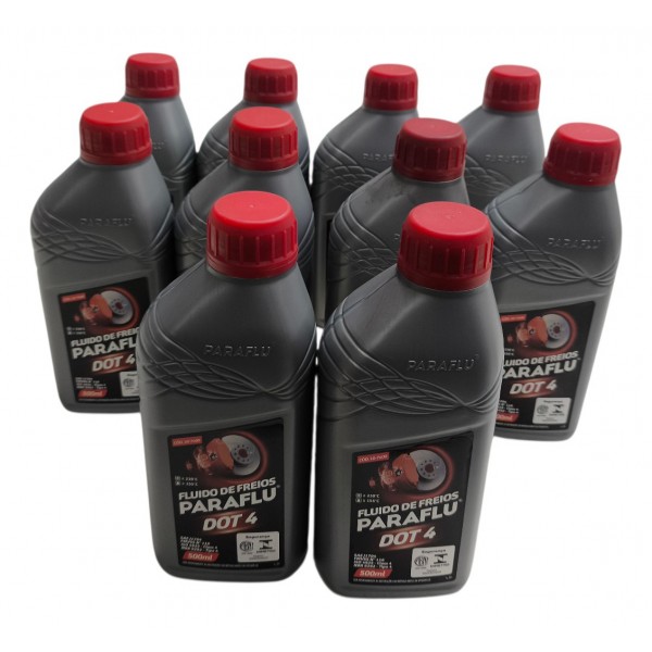 Kit 10 Fluido Óleo De Freios Paraflu Dot 4 10-7400 500ml