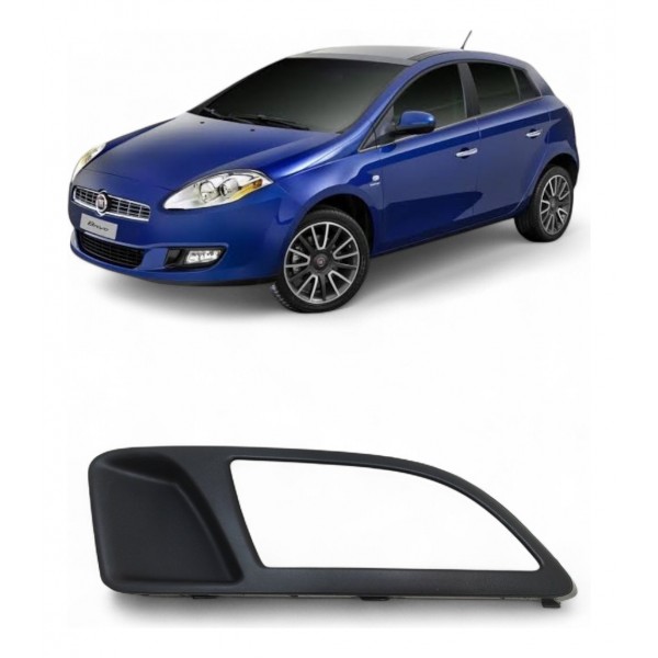 Moldura Farol Milha Direito Fiat Bravo 2011 2012 2013 A 2015 Preto Direito
