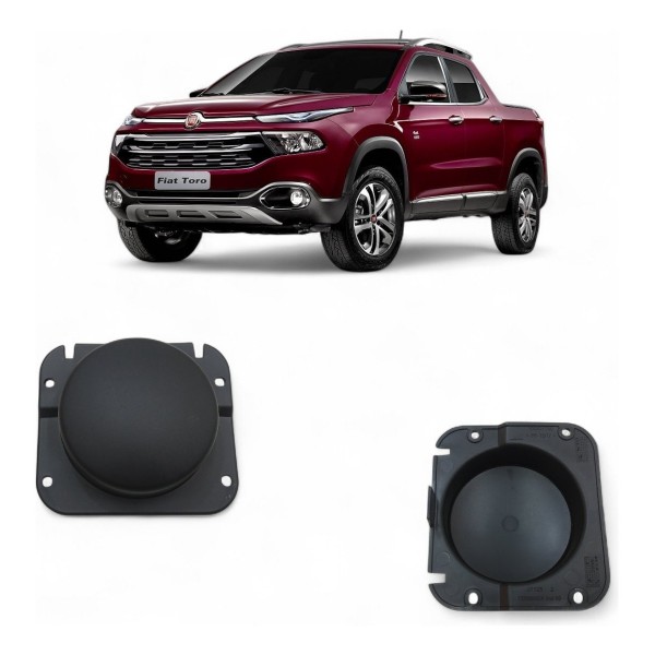 Tampa Farol Milha Fiat Toro 2018 2019 2020 2021 Original Preto Ambos Lados