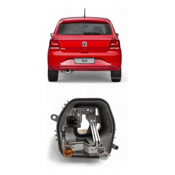 Circuito Soquete Lanterna Esquerda Vw Gol G7 G8 2016 A 2022 Esquerdo/motorista Cinza