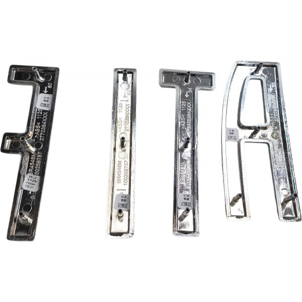 Emblema Sigla Grande Dianteira Fiat Toro 2021 A 2024 Cromado Cromado