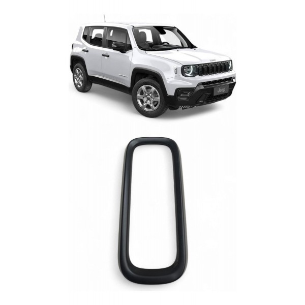 Moldura Friso Grade Parachoque Dianteiro Renegade 2015 2020 Preto Fosco