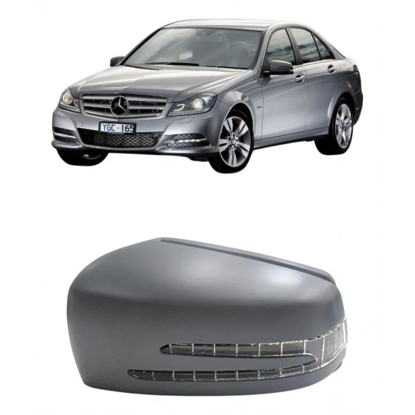 Capa Com Pisca Retrovisor Esquerdo C180 C200 2009 A 2014 Primer