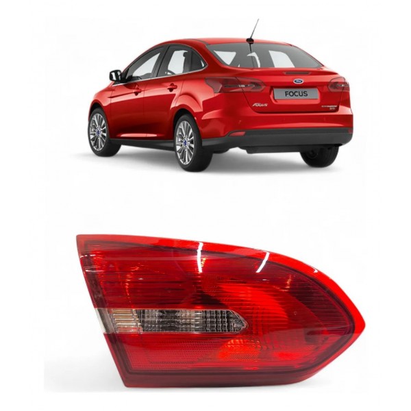 Lanterna Esquerda Tampa Traseira Focus Sedan 2016 2017 2018 Esquerdo/motorista Vermelho