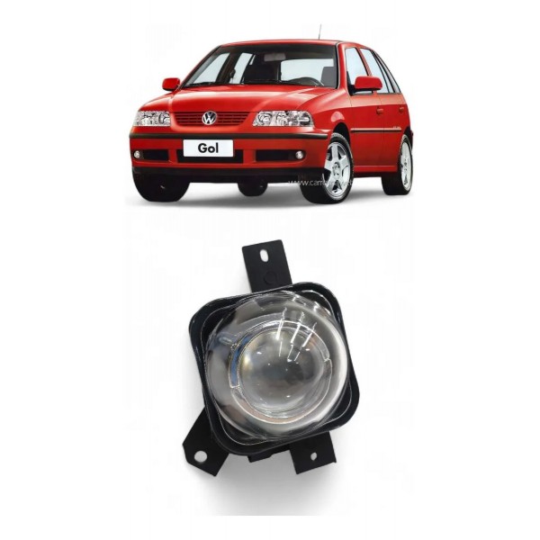 Farol Auxiliar Milha Esquerda Gol G3 1999 2000 2001 2002 Cristal