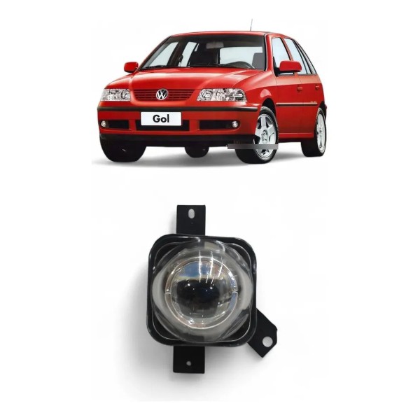 Farol Auxiliar Milha Direita Gol G3 1999 2000 2001 2002 Cristal