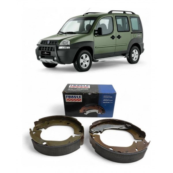 Par Sapata Lona Freio Traseira Doblo Strada 2003 A 2021
