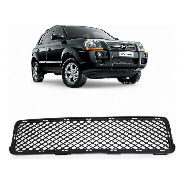 Grade Inferior Parachoque Dianteiro Hyundai Tucson 2009 2016 Preto Fosco