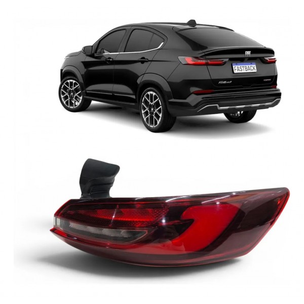 Lanterna Direita Fastback 2023 A 2025 Led Com Detalhe Direito/passageiro Vermelho