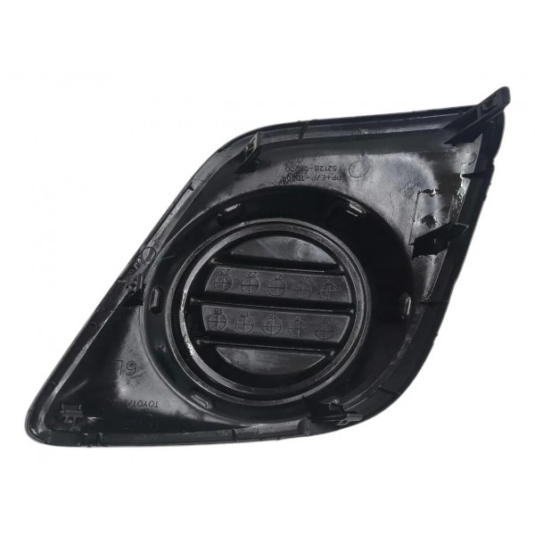 Grade Farol Milha Esquerda Toyota Hilux 2016 2017 2019 Preto Esquerdo