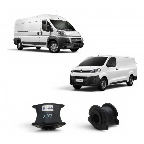 Par Bucha Barra Estabilizadora Dianteira Jumpy Ducato 2018