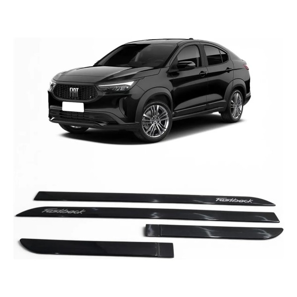 Kit Friso Porta Fiat Fastback 2021 2022 2023 2024 Preto Preto