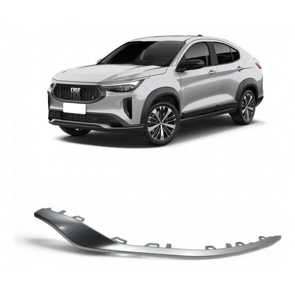 Friso Inferior Parachoque Dianteira Esquerda Fiat Fastback Cinza