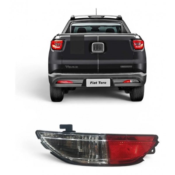 Lanterna Ré Parachoque Traseira Direita Fiat Toro 2016  2025 Vermelho